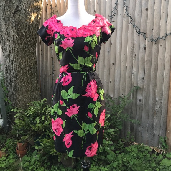 VINTAGE 1960s Cocktail Kay Selig Dress - Picture 2 of 8